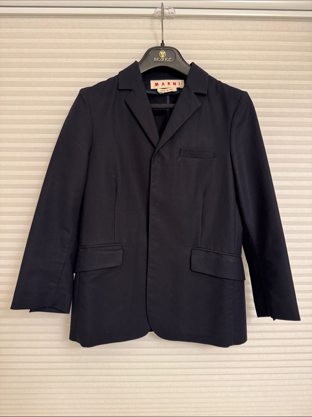 Marni Blue Black womens Single-Breasted Blazer Sz 40